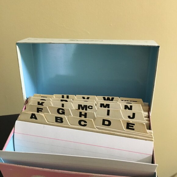 Vintage 50s Tin Metal RECIPE BOX made in Bryan, Ohio by Art Company - Picture 4 of 9